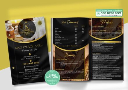 Thiết kế menu king nails