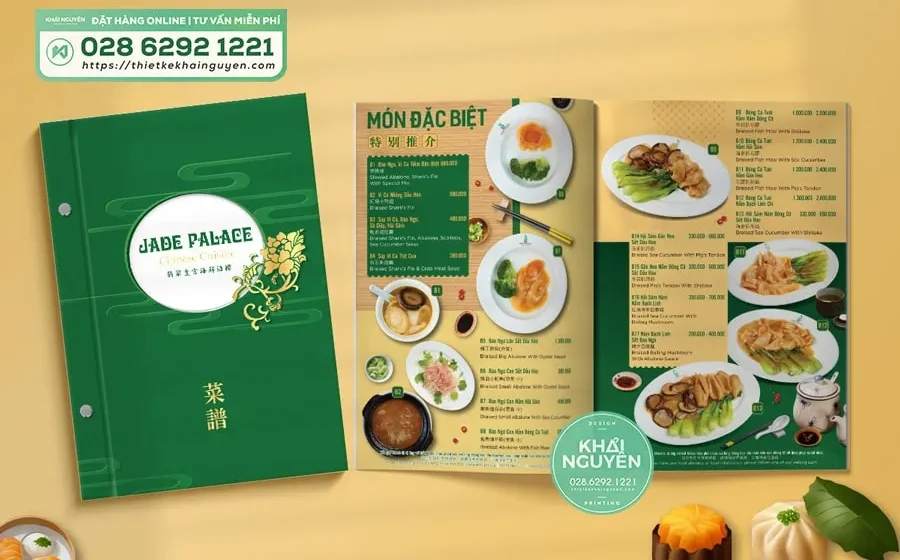 Menu nhà hàng Trung