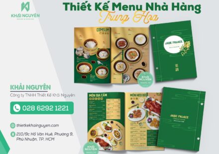 Menu nhà hàng Trung Hoa Jade Palace