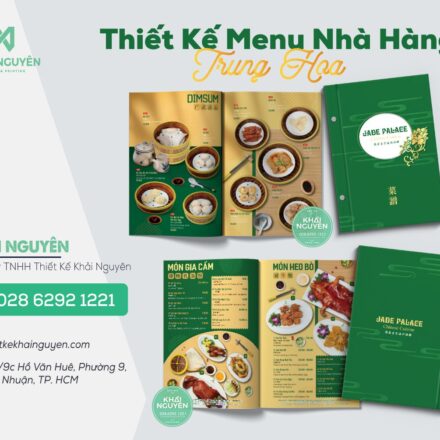 Thiết kế menu Trung Quốc đa ngôn ngữ – Jade Palace Restaurant Menu nhà hàng Trung Hoa Jade Palace