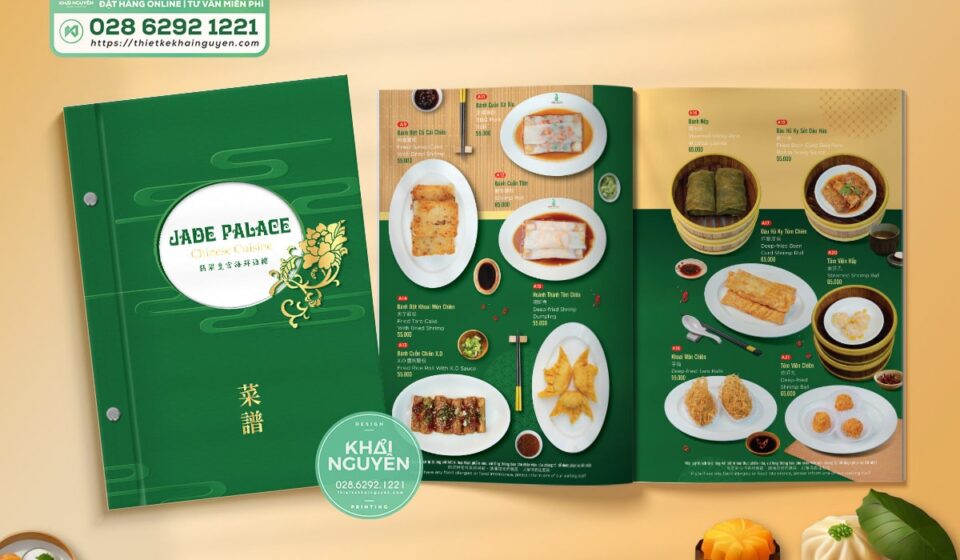 Menu nhà hàng Trung Hoa