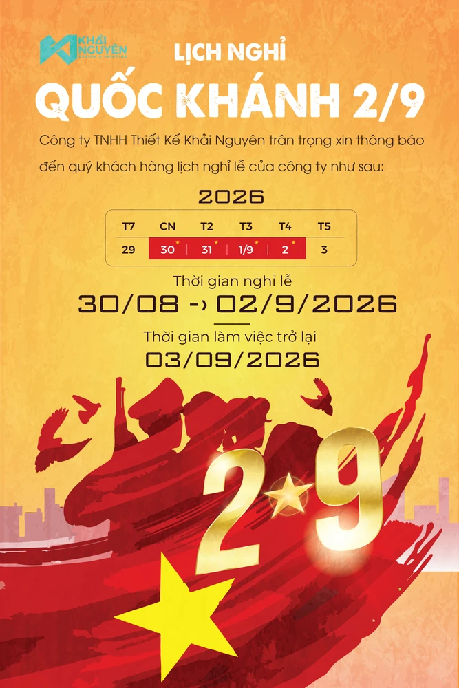 Thông Báo Nghỉ Lễ 2/9