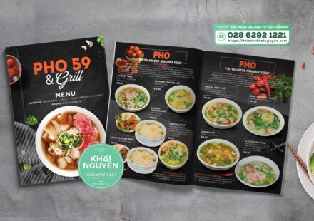 Thiết kế menu Phở chuyên nghiệp tại TPHCM