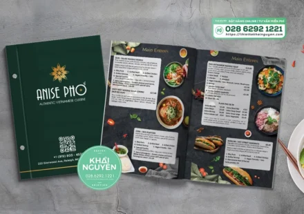 Menu nhà hàng Phở