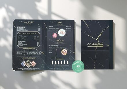 Custom Nail Salon Menu Printing in Vietnam – Ship Worldwide | Khai Nguyen