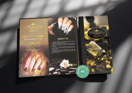 Mẫu thiết kế in ấn menu nails spa chuyên nghiệp