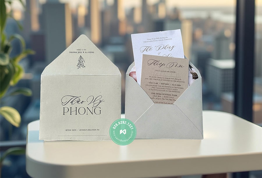 Bộ in thiệp cưới Art Vintage