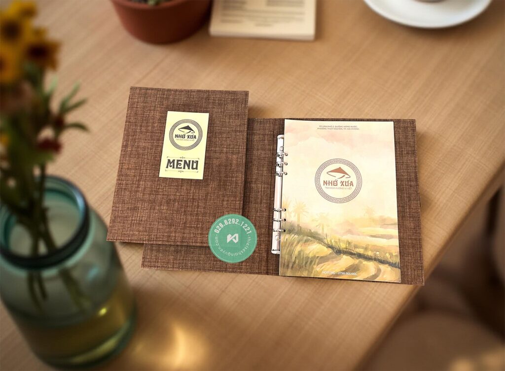 Menu bìa vải cho nhà hàng luôn được ưa chuộng