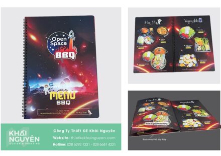 Open Space Menu BBQ Nhựa Chống Nước