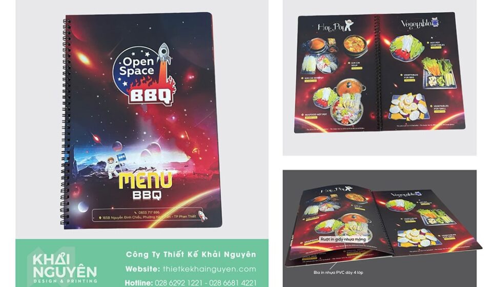 Open Space Menu BBQ Nhựa Chống Nước