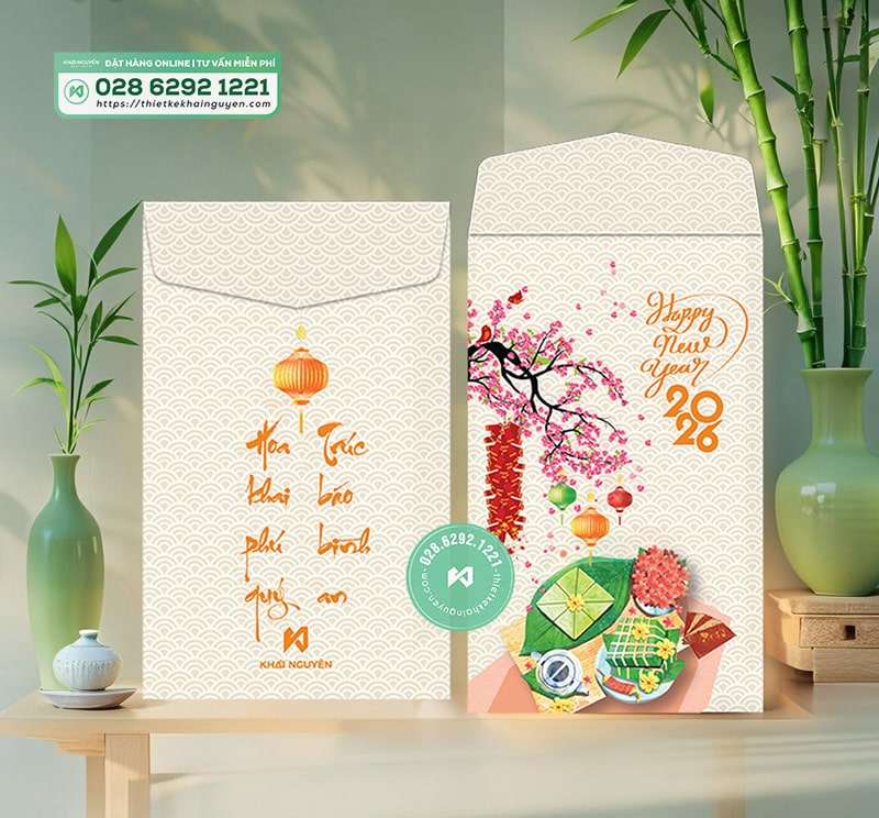 Mẫu bao lì xì phong cách Tết Việt