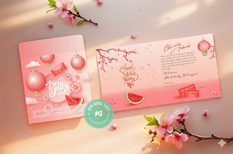 Mẫu thiệp chúc mừng năm mới 2026
