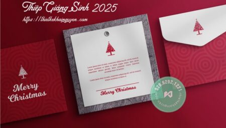 Mẫu In Thiệp Giáng Sinh 2025 – Merry Christmas Card 2025