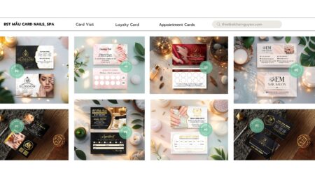 50+ Mẫu Card Nails 2026: Loyalty & Appointment Card Tiệm Nail Quốc Tế