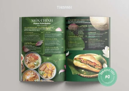 Thiết kế menu nhà hàng Rico