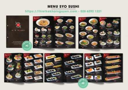 Bố cục thiết kế menu nhà hàng Nhật Bản chuyên nghiệp