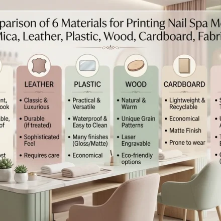 So sánh chất liệu in menu nails spa tốt?