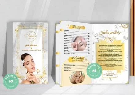 Mẫu in menu mica nails TPHCM - ANNA NAIL tại Mỹ