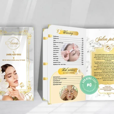 Mẫu in menu mica nails TPHCM - ANNA NAIL tại Mỹ