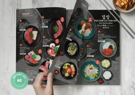 In Menu Nhà Hàng Hàn Quốc TPHCM – BBQ, Lẩu, Mì Cay Đúng Chất