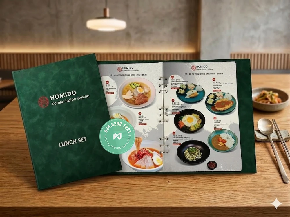 Menu Nhà Hàng Hàn Quốc Homido Tại TPHCM | Khải Nguyên 4 Lunch Set Menu - menu nhà hàng Hàn Quốc Homido Korean