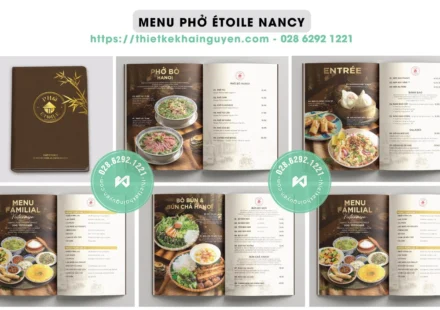 Menu Nhà Hàng Phở tại Pháp