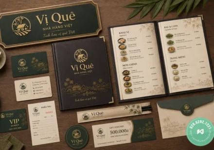 Thiết kế in bộ nhận diện thương hiệu nhà hàng tại TPHCM