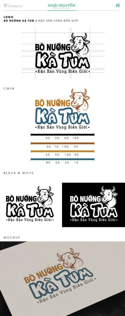 Thiết kế logo nhà hàng Bò Nướng Ka Tum