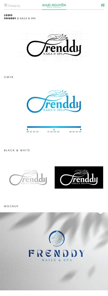 Thiết kế logo tiệm nails cho thương hiệu - Freddy Nails Spa
