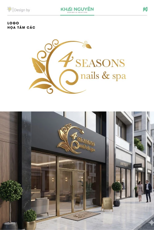 Thiết kế logo tiệm nails - 4 Seasons Nails Spa