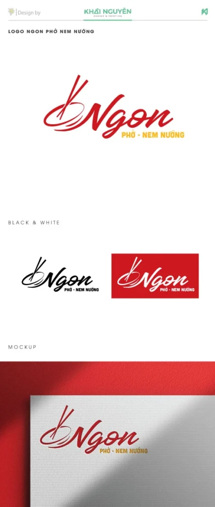 Mẫu logo F&B TPHCM - Nhà Hàng Phở Ngon