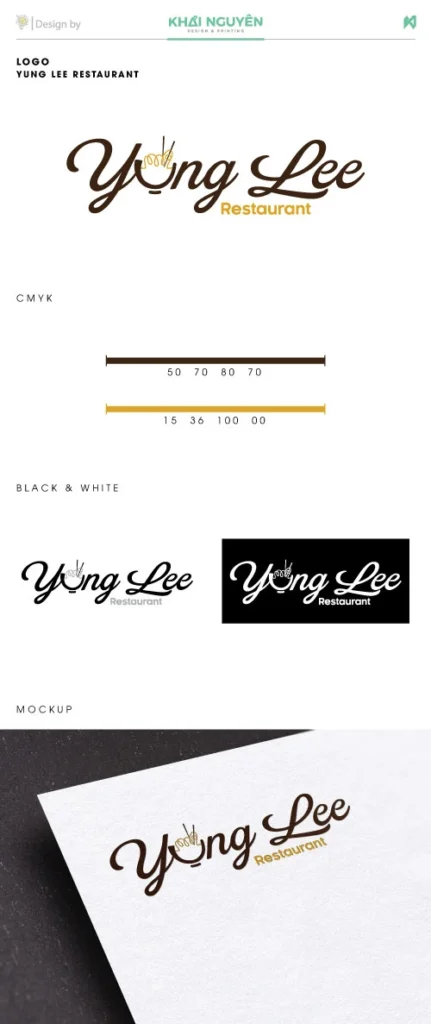 Thiết kế logo nhà hàng TPHCM - Jung Lee Restaurant Logo