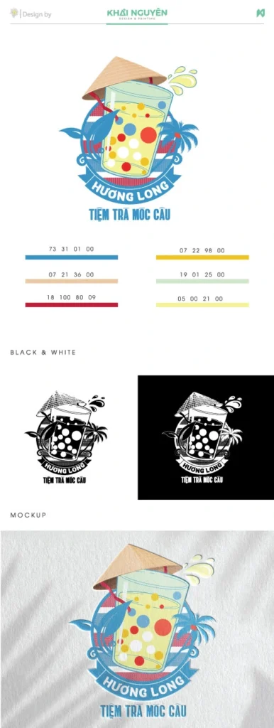 Thiết kế logo tiệm trà Mốc Câu