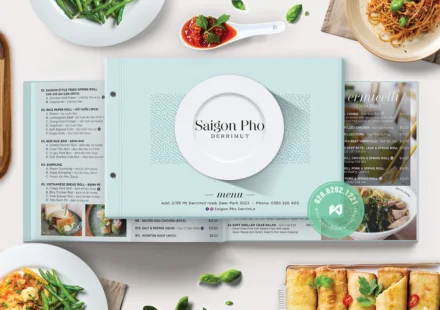 Thiết kế menu nhà hàng phở tối ưu tăng doanh thu
