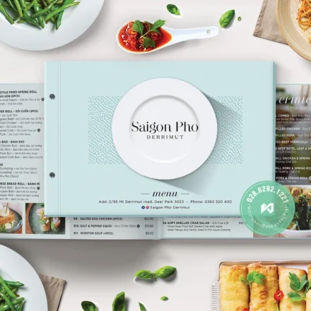 Thiết kế menu nhà hàng phở tối ưu tăng doanh thu