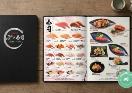 In Menu Nhà Hàng Nhật Sushi TPHCM – Thiết Kế Đúng Phong Vị Nhật Bản