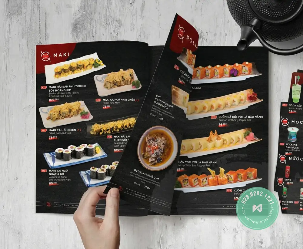 30+ Mẫu thiết kế menu nhà hàng Nhật xuất sắc cho năm