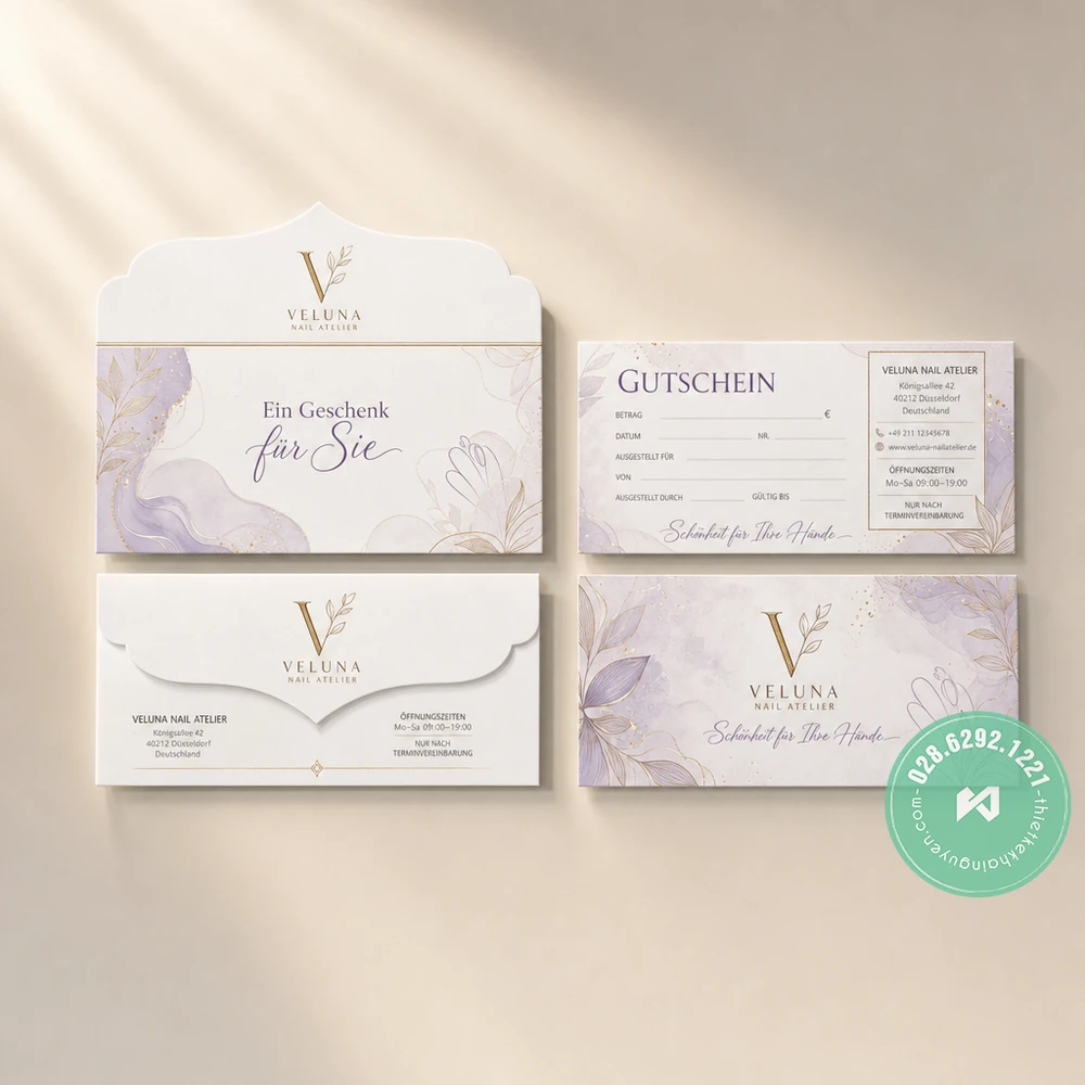 Gutscheine für Nagelstudio drucken – Günstig aus Vietnam bestellen 17 Mẫu thiết kế và in ấn voucher cho tiệm nails ở germany