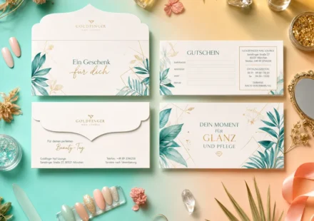 Gutscheine für Nagelstudio drucken - In gift certificate nails tại Đức