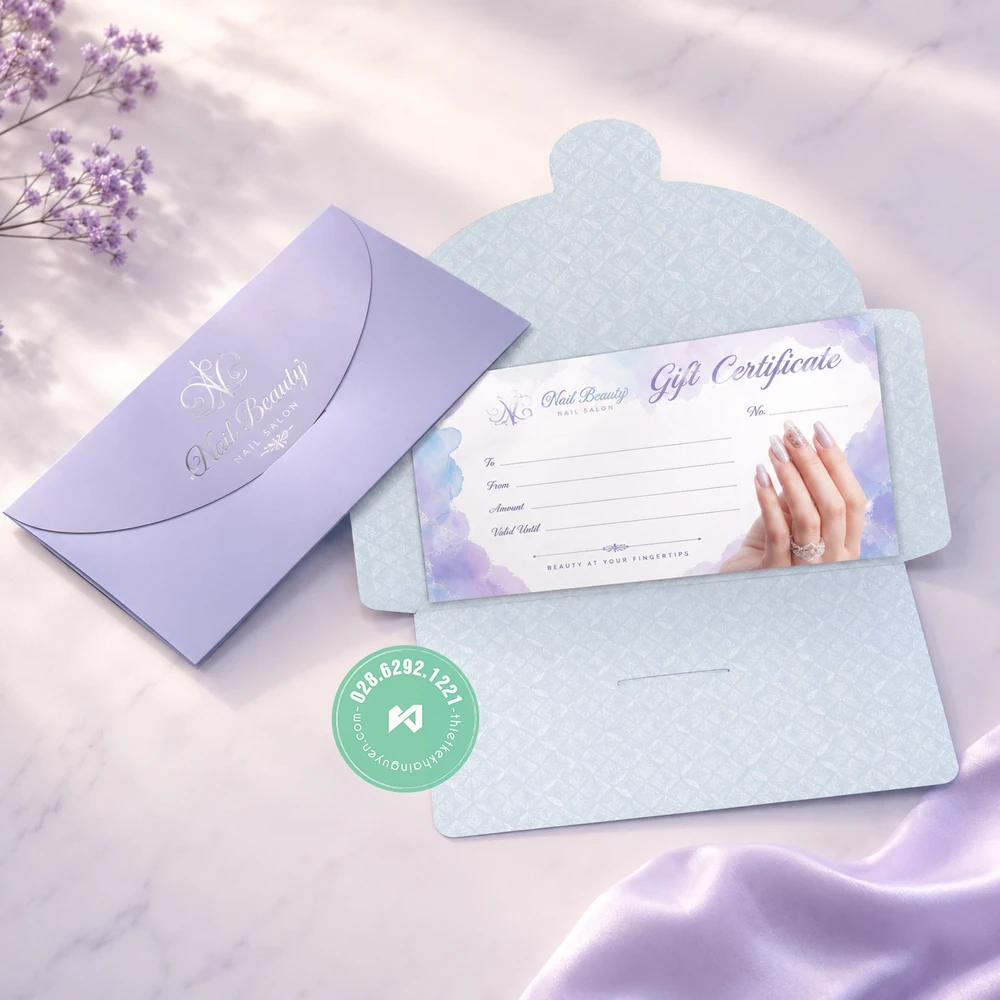 Top 30+ Mẫu Voucher Tiệm Nails Đẹp Giúp Tăng Doanh Thu 19 Mẫu in gift voucher nails - bao thư nắp hình cầu