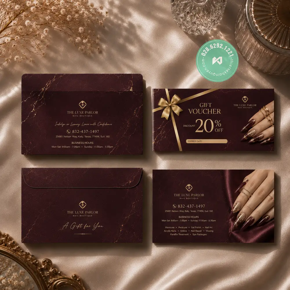 Top 30+ Mẫu Voucher Tiệm Nails Đẹp Giúp Tăng Doanh Thu 24 Bộ gift voucher nails giảm giá 20%