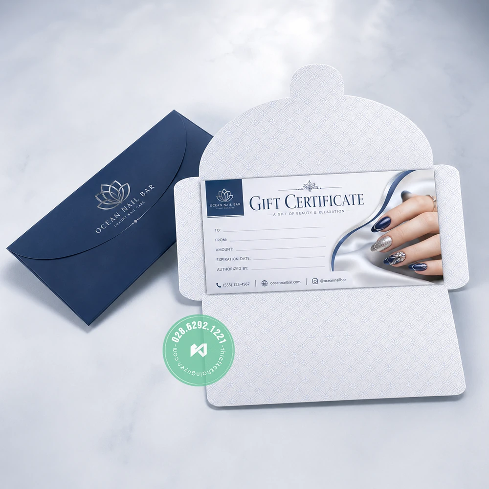 Top 30+ Mẫu Voucher Tiệm Nails Đẹp Giúp Tăng Doanh Thu 26 Mẫu voucher tiệm nails đẹp màu xanh navy