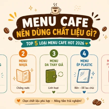 In menu quán cafe nên dùng chất liệu gì