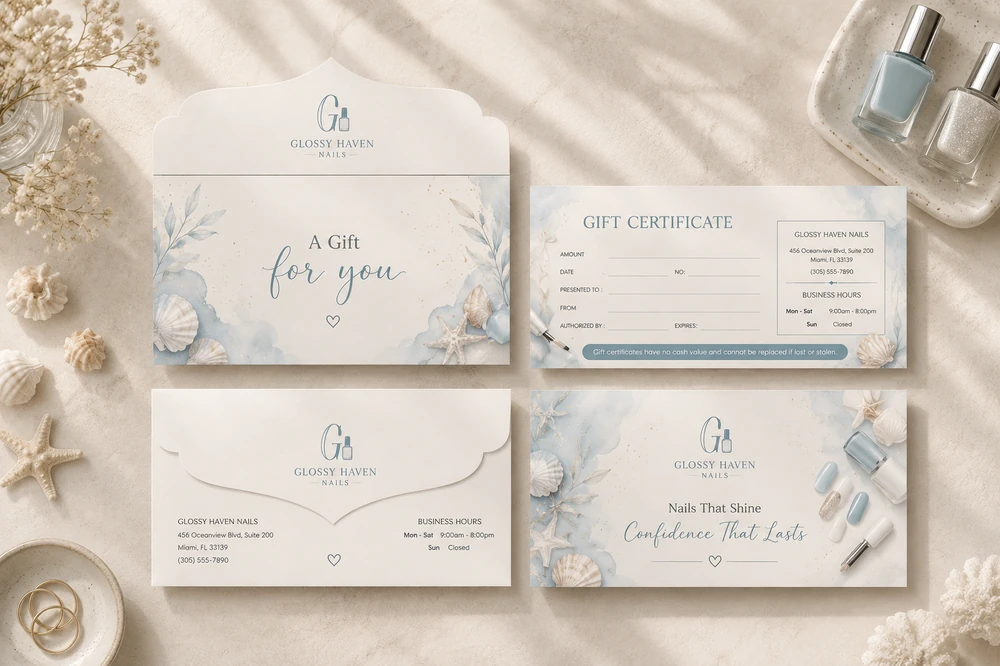 In Gift Voucher Spa TPHCM - Sang Trọng, Thiết Kế Riêng 2026 1 In gift voucher spa tphcm với màu blue thanh lịch