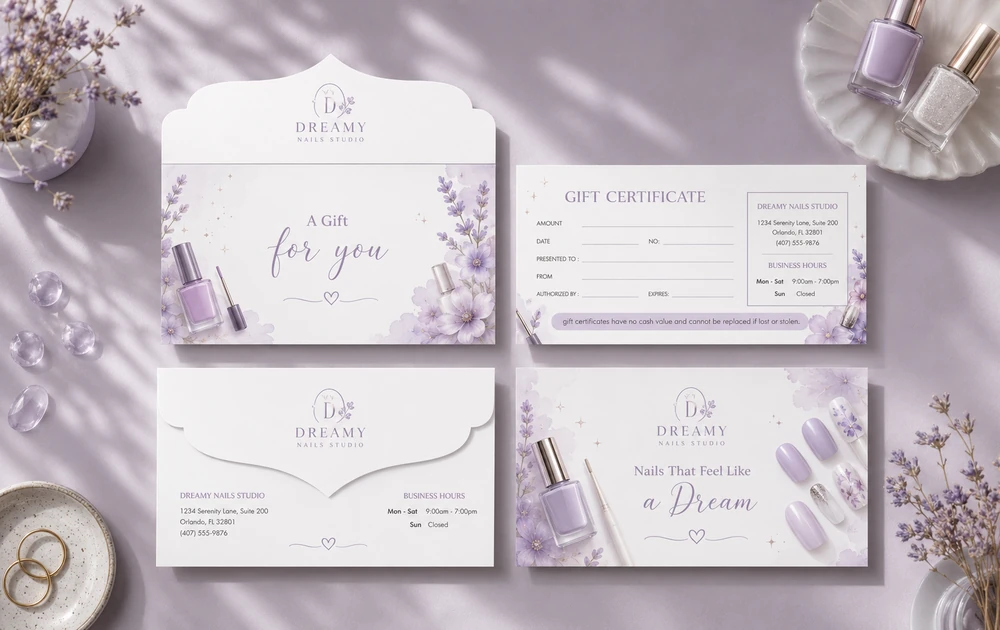 In Gift Voucher Spa TPHCM - Sang Trọng, Thiết Kế Riêng 2026 4 Kích thước in voucher thông dụng cho spa - 7x15cm
