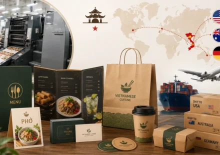 Printing restaurant menus for worldwide shipping