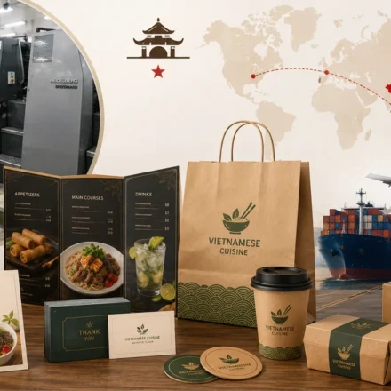 Vietnamese Printing Company for Restaurants – Ship to USA, Australia, Germany Printing restaurant menus for worldwide shipping