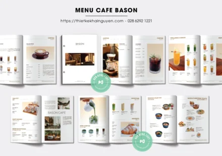 Dự án thiết kế menu cafe Bason - Anh Nhật tại TPHCM