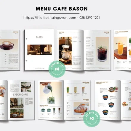 Dự án thiết kế menu cafe Bason - Anh Nhật tại TPHCM