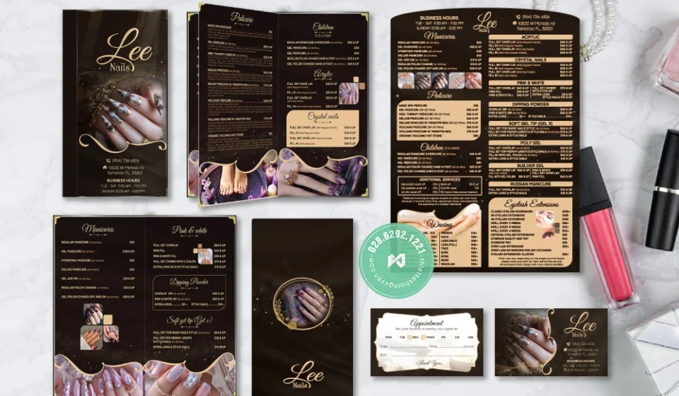 Portfolio nails spa - Lee Nails Branding